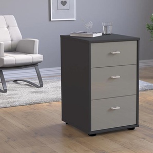 Nachtkonsole WIEMANN Rialto Sideboards Gr. B/H/T: 40 cm x 64 cm x 43 cm, grau (graphit, kieselgrau) Nachtkonsolen und Nachtkommoden in Boxspringhöhe, vormontiert