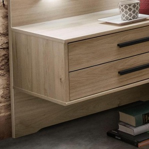 Nachttisch WIEMANN Brüssel Tische Gr. B: 60 cm, beige (steineiche nachbildung, schiefer nachbildung) Nachtkonsolen und Nachtkommoden vormontiert