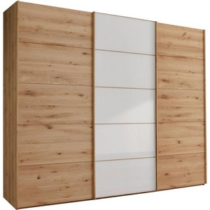 WIEMANN Schwebetürenschrank Cardiff mit massiven Holztüren und Glas