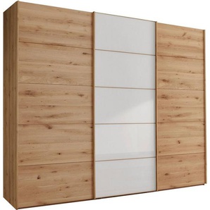 WIEMANN Schwebetürenschrank Cardiff mit massiven Holztüren und Glas