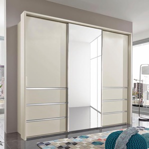Schwebetürenschrank WIEMANN Malibu Schränke Gr. B/H/T: 250 cm x 217 cm x 67 cm, 3 St., beige (champagner, spiegel) Schranksysteme und Schrankserien mit Spiegel