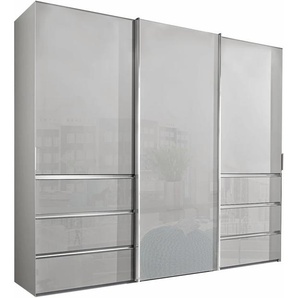 WIEMANN Schwebetürenschrank »Malibu, stilvolles Design, Made in Germany«, mit Glasfront, in verschiedenen Breiten, Schubladen mit Selbsteinzug