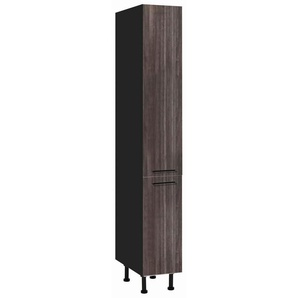wiho Küchen Apothekerschrank Nisos 30 cm breit, Soft-Close in Schubladen, verstellbare Füße, ohne Platte