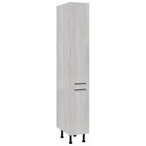 wiho Küchen Apothekerschrank Nisos 30 cm breit, Soft-Close in Schubladen, verstellbare Füße, ohne Platte