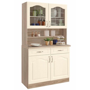 wiho Küchen Küchenbuffet Linz 100 cm breit, in Landhaus-Optik