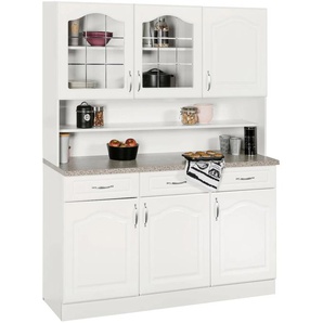 Buffet WIHO KÜCHEN Linz Schränke Gr. B/H/T: 120 cm x 180 cm x 50 cm, 4 St., weiß Anrichten Buffets Schränke 120 cm breit in Landhaus-Optik