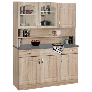 wiho Küchen Küchenbuffet Linz 120 cm breit, in Landhaus-Optik