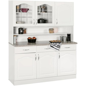 Buffet WIHO KÜCHEN Linz Schränke Gr. B/H/T: 150 cm x 180 cm x 50 cm, 4 St., weiß Anrichten Buffets Schränke 150 cm Breite in Landhaus-Optik