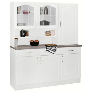 Buffet WIHO KÜCHEN Linz Schränke Gr. B/H/T: 150 cm x 180 cm x 50 cm, 4 St., weiß Anrichten Buffets Schränke in Landhaus-Optik, Breite 150 cm