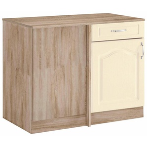 wiho Küchen Eckunterschrank Linz 100 cm breit, Planungsmaß 110 cm, in Landhaus-Optik