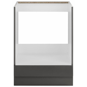 Herdumbauschrank WIHO KÜCHEN Flexi Schränke Gr. B/H/T: 60 cm x 82 cm x 57 cm, grau (anthrazit) Herdumbauschränke Schränke Höhe 82 cm