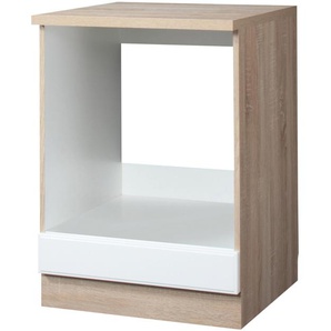 Herdumbauschrank WIHO KÜCHEN Tilda Schränke Gr. B/H/T: 60 cm x 85 cm x 58 cm, weiß (weiß, eiche) Herdumbauschränke