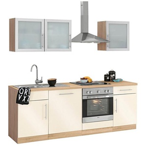 wiho Küchen Küchenzeile Aachen, mit E-Geräten, Breite 220 cm