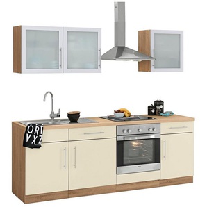 wiho Küchen Küchenzeile Aachen, mit E-Geräten, Breite 220 cm