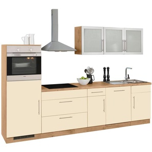wiho Küchen Küchenzeile Aachen, mit E-Geräten, Breite 300 cm