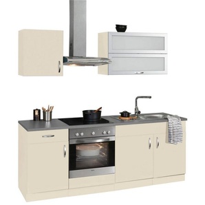wiho Küchen Küchenzeile Amrum, mit E-Geräten, Breite 210 cm