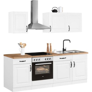wiho Küchen Küchenzeile Erla, mit E-Geräten, Breite 220 cm