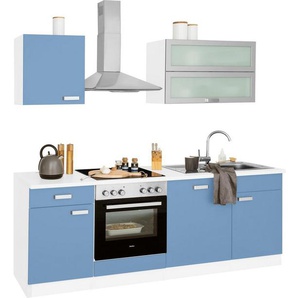 wiho Küchen Küchenzeile Husum, mit E-Geräten, Breite 220 cm