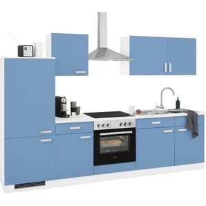wiho Küchen Küchenzeile Husum, ohne E-Geräte, Breite 280 cm B: blau Küchenzeilen mit Geräten -blöcke Küchenmöbel