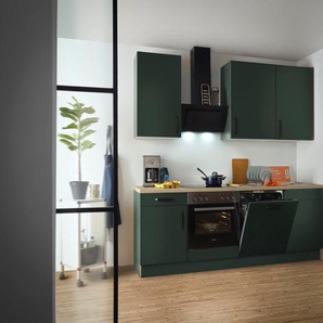 wiho Küchen Küchenzeile Simi, wahlweise mit E-Geräten, mit verstellbaren Füßen, Soft-Close-Funktion in Schubkästen und Auszügen, Breite 220 cm