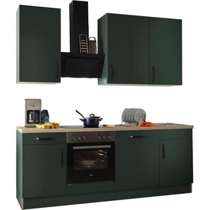 wiho Küchen Küchenzeile Simi, wahlweise mit E-Geräten, mit verstellbaren Füßen, Soft-Close-Funktion in Schubkästen und Auszügen, Breite 220 cm