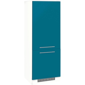 Kühlumbauschrank WIHO KÜCHEN Flexi2 Schränke Gr. B/H/T: 60 cm x 165 cm x 57 cm, blau (ozeanblau, weiß) Kühlschrankumbauschränke