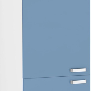 Kühlumbauschrank WIHO KÜCHEN Husum Schränke Gr. B/H/T: 60 cm x 165 cm x 57 cm, 2 St., blau (himmelblau, weiß) Kühlschrankumbauschränke 60 cm breit