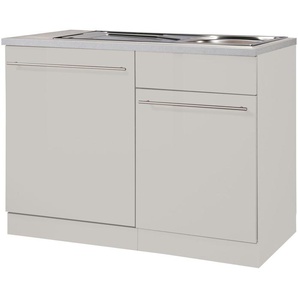 wiho Küchen Spülenschrank Chicago 110 cm breit, inkl. Tür/Sockel für Geschirrspüler
