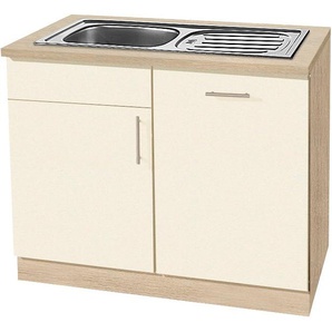 wiho Küchen Spülenschrank Kiel 110 cm breit, inkl. Tür/Griff/Sockel für Geschirrspüler