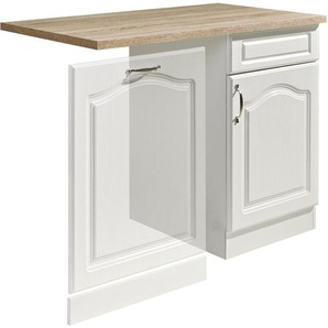 wiho Küchen Spülenschrank Linz 110 cm breit, inkl. Tür/Sockel für Geschirrspüler, in Landhaus-Optik