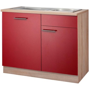 wiho Küchen Spülenschrank Montana 110 cm breit, inkl. Tür/Griff/Sockel für vollint. Geschirrspüler