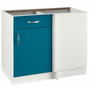 Unterschrank WIHO KÜCHEN Flexi Schränke Gr. B/H/T: 100 cm x 82 cm x 57 cm, blau (ozeanblau) Unterschränke
