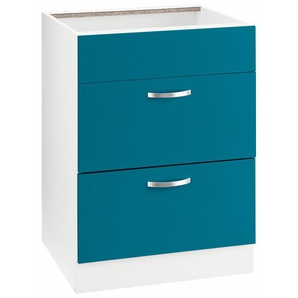Unterschrank WIHO KÜCHEN Flexi Schränke Gr. B/H/T: 60 cm x 82 cm x 57 cm, blau (ozeanblau) Unterschränke Breite 60 cm