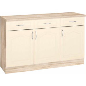 wiho Küchen Unterschrank Linz 120 cm breit, in Landhaus-Optik