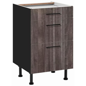 wiho Küchen Unterschrank Nisos 50 cm breit, Soft-Close in Schubladen, verstellbare Füße, ohne Platte