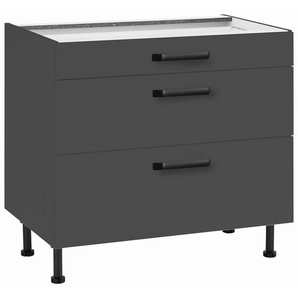 wiho Küchen Unterschrank Simi Soft-Close-Funktion in Schubkästen und Auszügen, verstellbare Füße