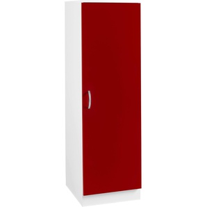 Vorratsschrank WIHO KÜCHEN Flexi Schränke Gr. B/H/T: 50 cm x 165 cm x 60 cm, rot (front: glanz, korpus: weiß) Vorratsschränke