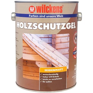 WILCKENS FARBEN Holzschutzlasur Holzschutzgel Farben seidenmatt Gr. 2,5 l, braun (mahagoni) Holzlasuren