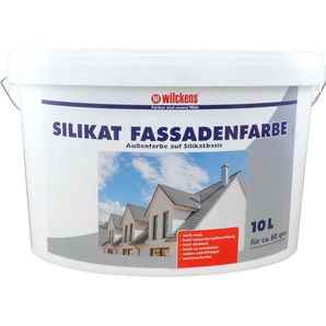 Wilckens Silikat Fassadenfarbe 10L Weiß Dispersionsfarbe Innenfarbe Außenfarbe