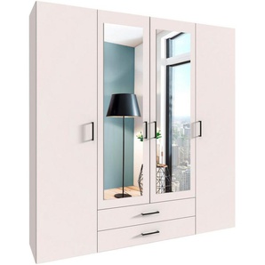 Wimex Drehtürenschrank Mugano, 135 oder 180cm breit, 208 oder 236cm hoch, Made in Germany (mit langen Griffstangen aus Metall) wahlweise mit oder ohne Spiegel, mit Schubladen