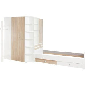 Jugendzimmer-Set WIMEX Joker Schlafzimmermöbel-Sets weiß (weiß, struktureichefarben hell) Baby Komplett-Kinderzimmer