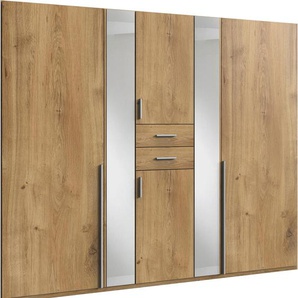 Kleiderschrank WIMEX Vanea Schränke Gr. B/H/T: 225 cm x 208 cm x 58 cm, 6 St., braun (plankeneichefarben) Drehtürenschrank Kleiderschrank Drehtürenschränke Schränke
