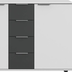 Kombikommode WIMEX Valencia Sideboards Gr. B/H/T: 130 cm x 83 cm x 41 cm, 4, weiß (weiß, graphit) Kombikommoden