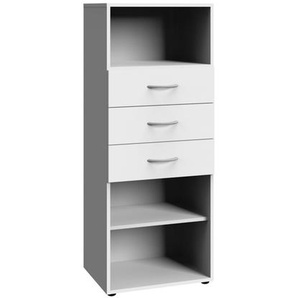 Wimex Multiraumkonzept Regal 3 Schubladen Weiß Holzwerkstoff