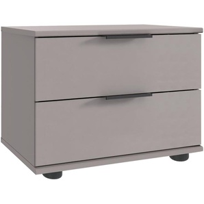 Wimex Nachtkommode Tilburg, einzeln oder im 2er Set, Made in Germany, Nachtschrank mit 2 Schubladen, schwarze Metallgriffe