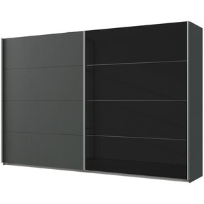 Wimex Schwebetürenschrank Easy Plus I Graphit/Schwarz 180x210x65 cm (BxHxT) 2-türig Spanplatte Modern