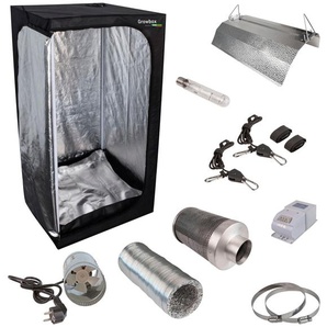Pflanzenlampe WINDHAGER Growbox Starterset Leuchten Gr. Höhe: 160 cm, schwarz Zubehör High-Tech Indoor-Gewächshaus aus Oxford-Gewebe, BxTxH: 80x80x160cm
