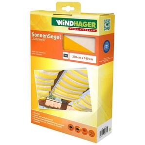 Windhager Sonnensegel, für Seilspannmarkise, inklusive Laufhaken, 2,7x1,4 m