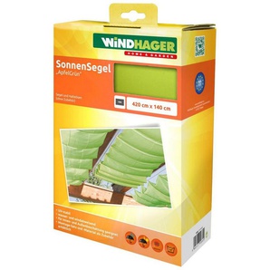 Windhager Sonnensegel, für Seilspannmarkise, inklusive Laufhaken, 4,2x1,4 m