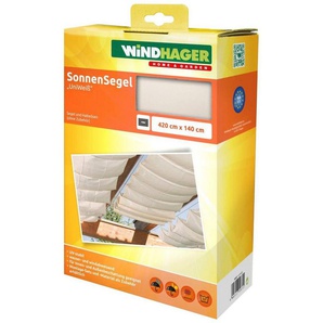Windhager Sonnensegel, für Seilspannmarkise, inklusive Laufhaken, 4,2x1,4 m